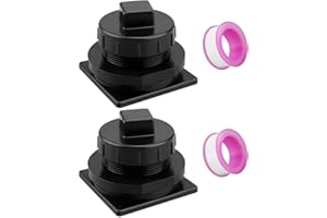 SZRKRLA 2 Pack Stock Tank Drain Plug Fit for Rubbermaid 50 70 100 150 300 Gallon Stock Tank FG424300BLA FG424288BLA FG424400BLA, Stock Tank Drain Float Valve