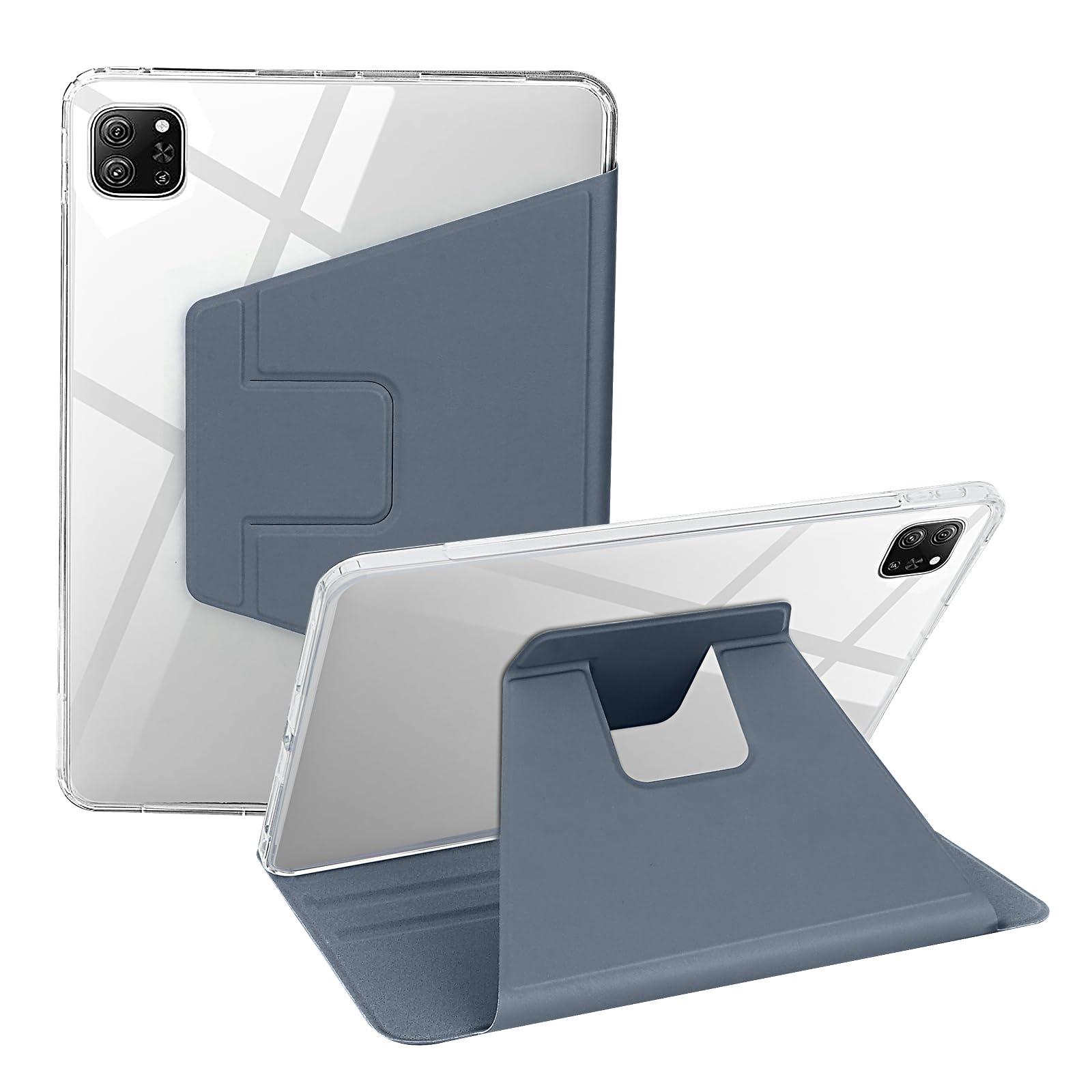 Miieadoo Case for iPad Pro 5th/4th/3rd Gen12.9 - Shockproof Frame Cover, 360° Rotate, 4 Angles, Faux Leather & Support Apple Pencil Touch ID Stand Cover- for Students, Girls, Women