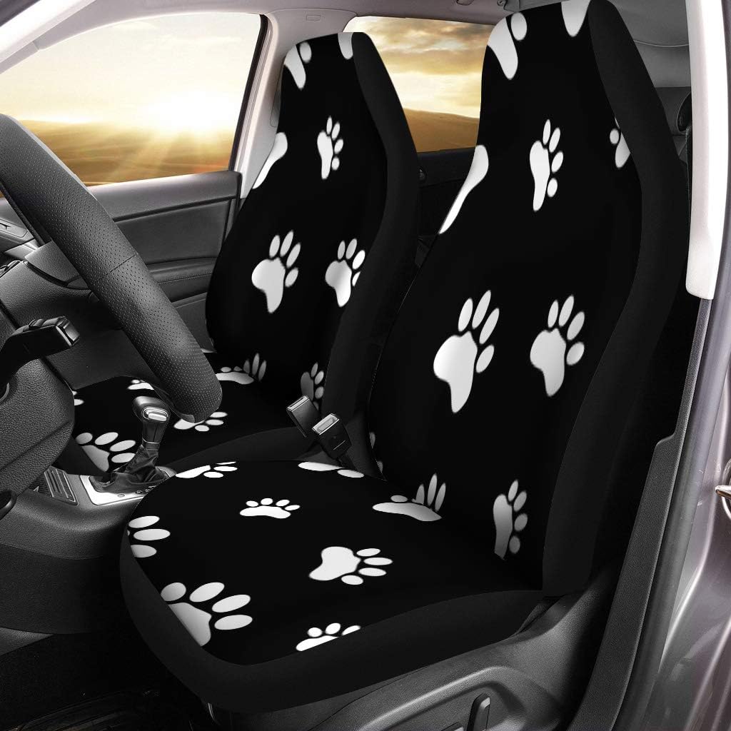 paw print front car seat covers