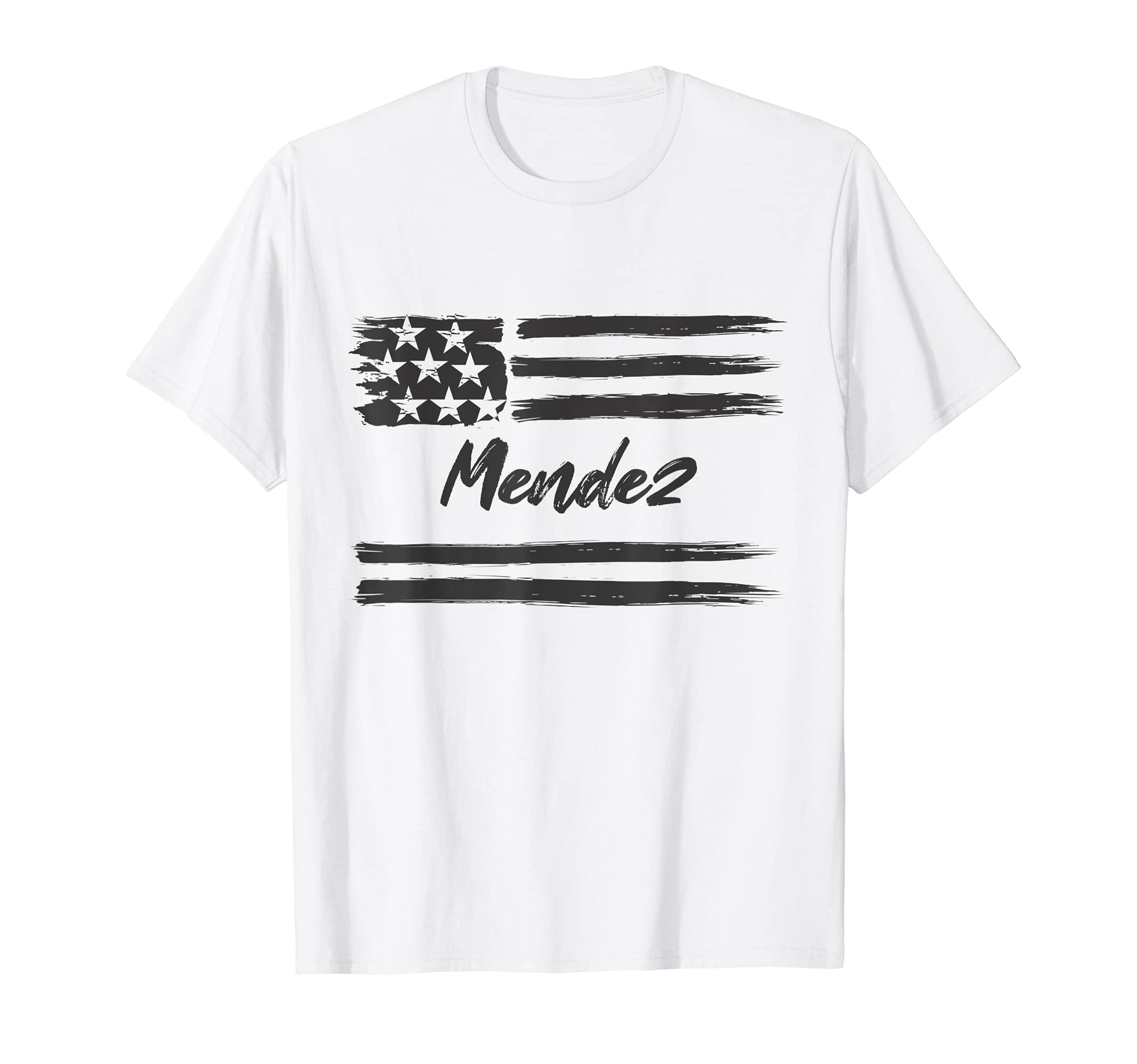 Mendez - Personalized Name, Stars and Stripes, USA Flag T-Shirt
