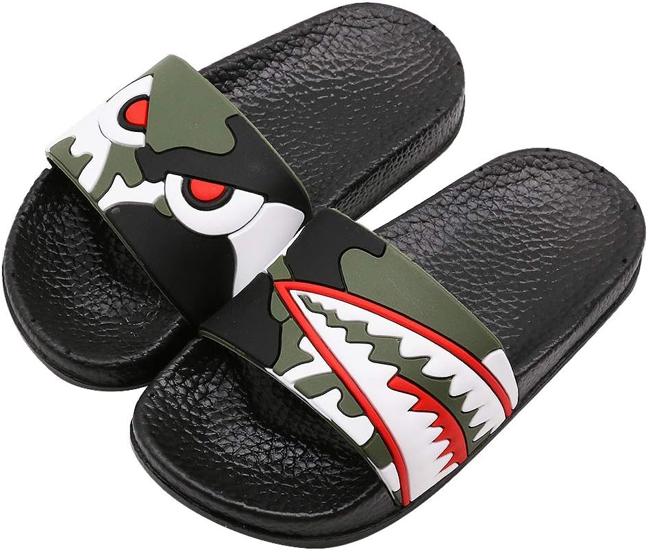 Boys Girls Summer Sandals, Anti-Slip Slide Lightweight Beach Water Shoes Shower Pool Home Unicorn Slippers for Toddler Little Kids