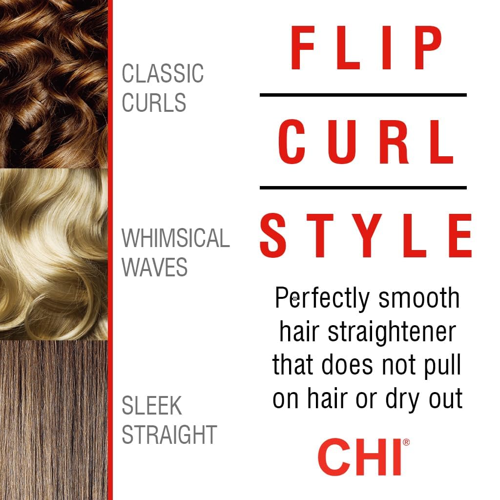 CHI Tourmaline Ceramic Series Flat Iron, Hair Straightener for Silky Smooth Hair, Ideal for Straightening Or Curling Hair