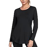 Absttith Women's Long Sleeve Workout Shirts Running Yoga Tops Athletic Sport Tee Side Split
