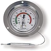 Cooper-Atkins 6812-01-3 Vapor Tension Panel Thermometer with Back Flange, NSF Certified, -40/60&deg;F Temperature Range
