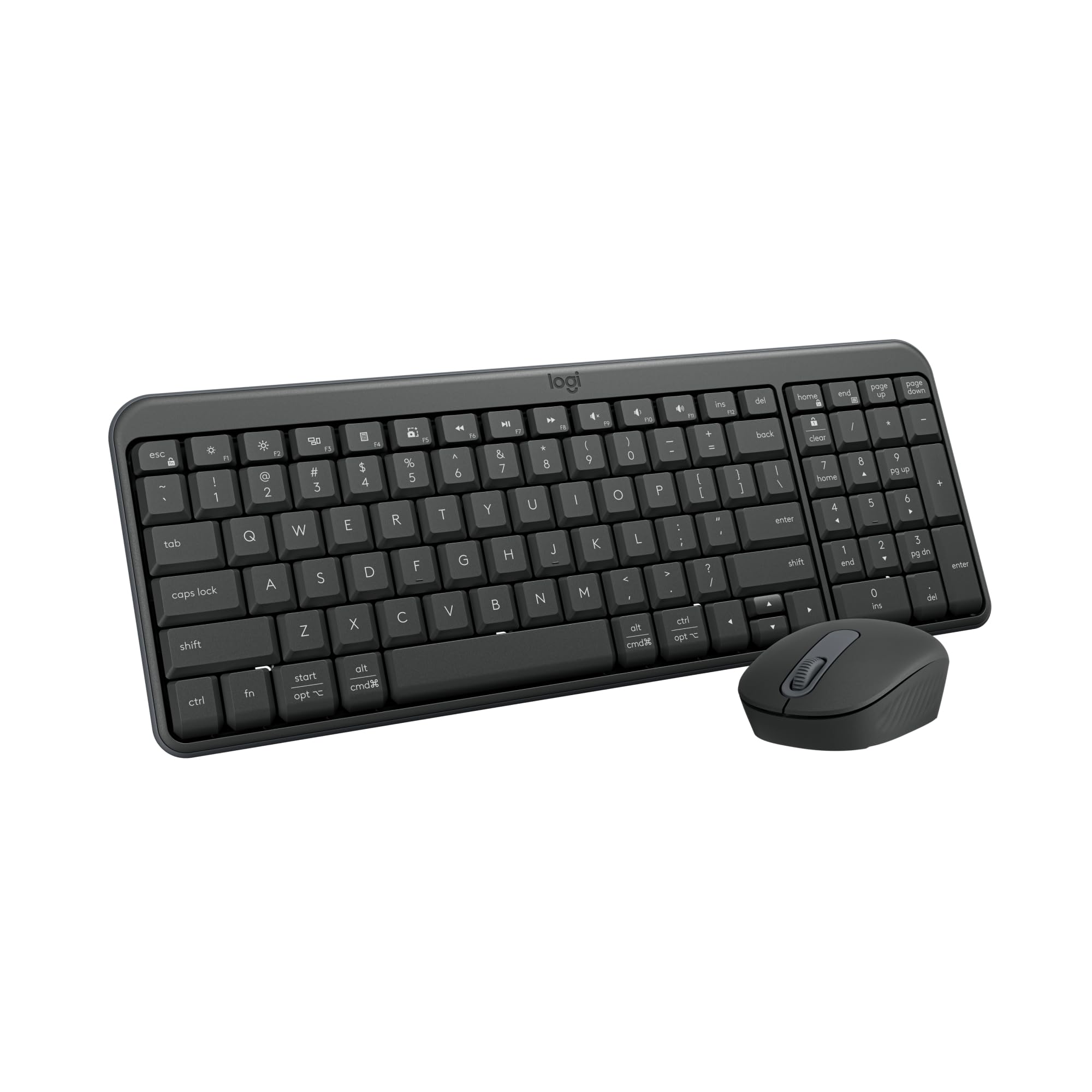 Photo 1 of Logitech MK250 Bluetooth Wireless Mouse and Keyboard Combo: Fast & Easy Connectivity, Compact Wireless Keyboard, Ambidextrous Mouse, Durable Build - Windows/MacOS - Graphite