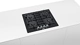 Bosch PNP6B6B90 Serie 4 Gas Hob 60cm Black Glass 4 Burners Cast Iron view 2