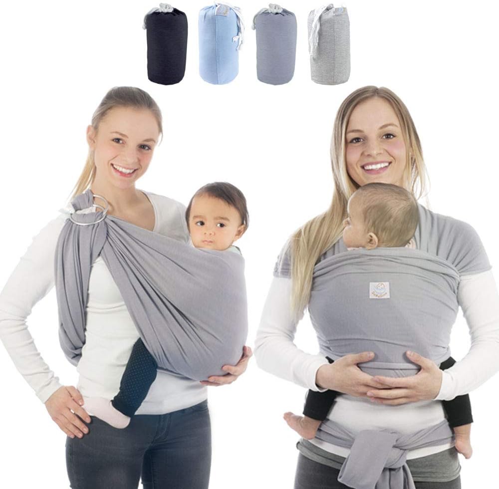 & Ring Sling Baby Sling 2 in 1 Adjustable Carrier Aluminium Rings for Men and Women. Stomach & Newborn Baby Sling Baby Carrier [Early Baby Carrier in Premium Quality with Trageanlei