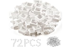 Colingmill 72 Pcs Mounting Brackets Compatible with Govee Outdoor LED Lights (Non-Pro Version H705) Light Clips, Install Firmly, White