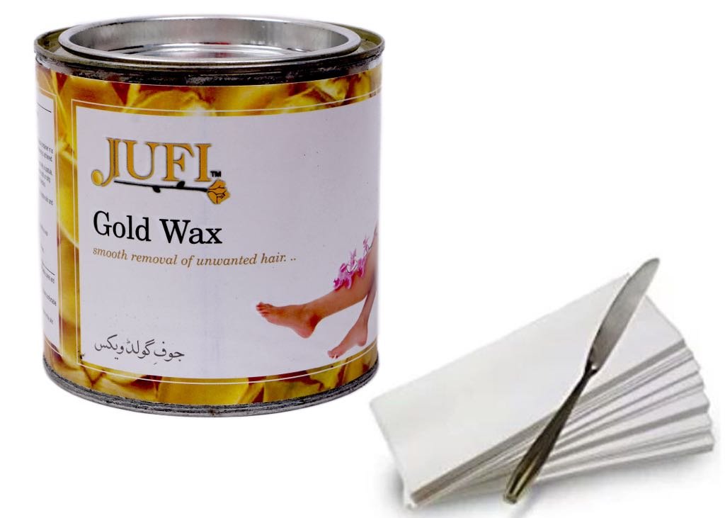 Jufi Gold Hot Wax For Hair Remover 600gm Waxing Strips 1 Waxing