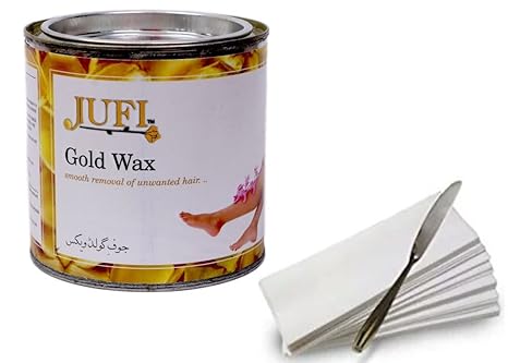 Jufi Gold Hot Wax For Hair Remover 600gm Waxing Strips 1 Waxing