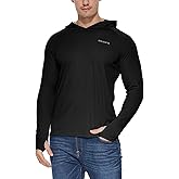 baleaf Men's Sun Protection Hoodie Shirt UPF 50+ Long Sleeve UV SPF T-Shirts Rash Guard Fishing Swimming Lightweight