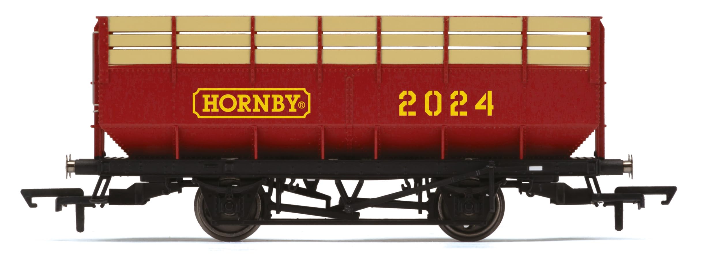 Hornby R60261 Hornby 2024 Wagon Rolling Stock - Wagons for Model Railway Sets, Red