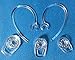 Easytle Set 3pcs SML Earbuds 2pcs Earhooks Medical Grade Silicone for Plantronics Voyager Edge Marque M155 Marque2 M165 Savor M1100 M100 M55 M28 M25 Headset Bluetooth Wireless Headset Earloops Earclips Eargels Eartips Ear Hook Loop Clip Bud Gel