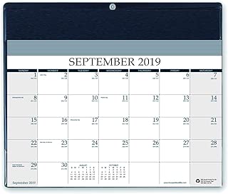 Buylocalized Com House Of Doolittle Reminder Wall Calendar 16 Month September 19 To December 11 1 2 X 9 3 4 In Black Refillable Vinyl Holder Hod Made In Usa Product In Office Products Office