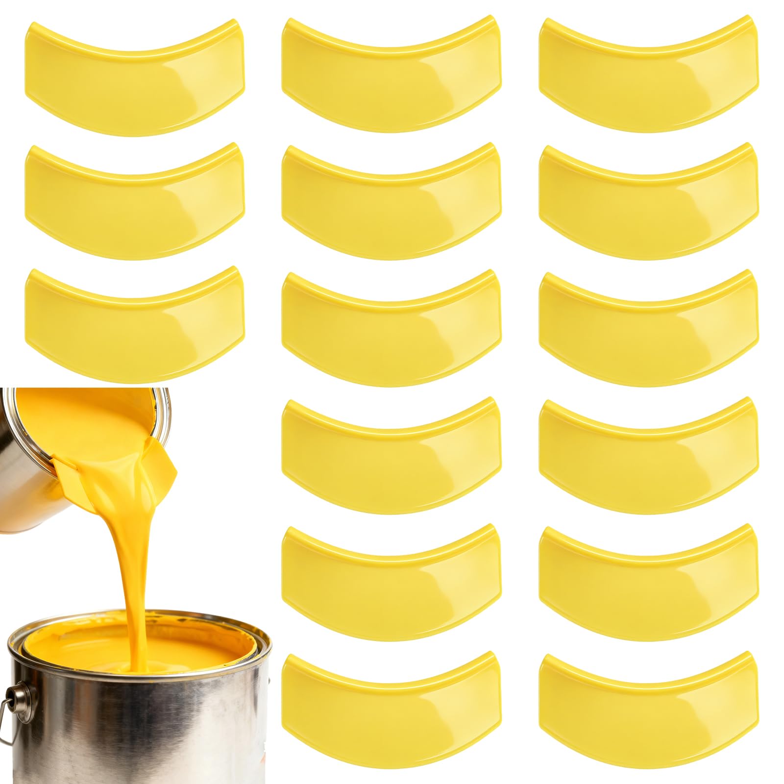 Photo 1 of Novabright 15 Pcs 1-Gallon Paint Can Pour Spout Bulk Paint Pouring Spout Reusable Universal Bucket Attachment for Pint, Quart Gallon Anti Drip Easy Pouring Accessory for Mess Free Transfer, Yellow, 61