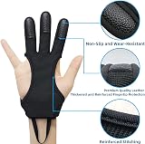 Seektop Archery Glove Three Finger Leather Shooting Gloves Youth Adult view 2