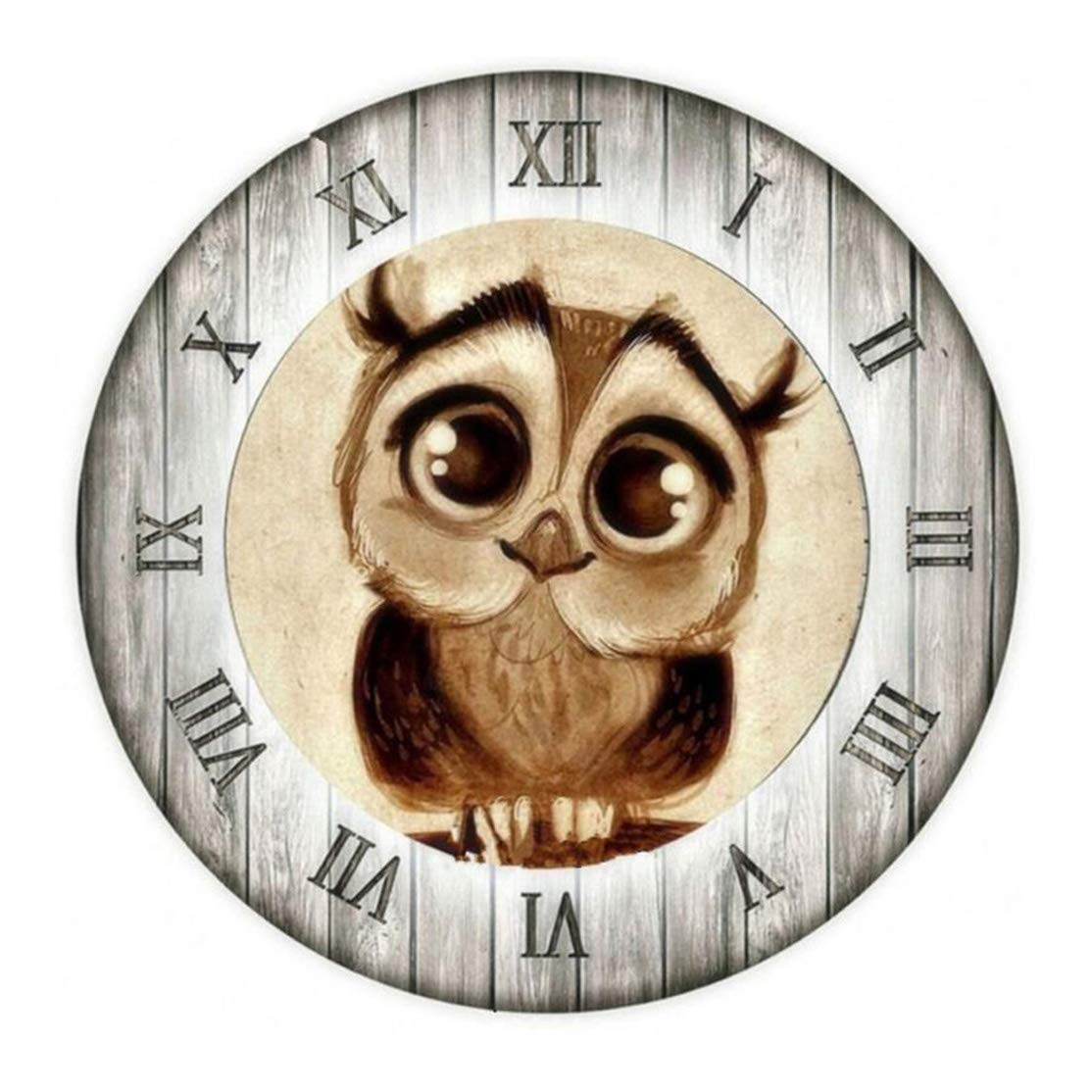 Better Selection 5D DIY Diamond Art Cross Stitch Owl Clock Crystal Square Diamond Sets 30x30cm 11.81 X 11.81