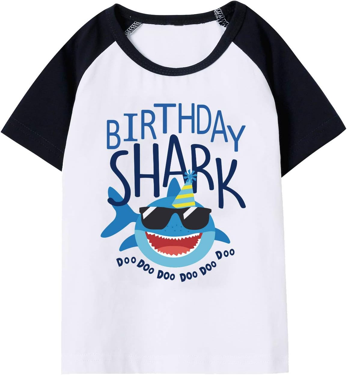 Detigee Shark Doo Doo Baby Boys Girls Tees Toddler Birthday T-Shirts Sets
