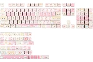 KiiBOOM x Maorbeng Meow Meow Squad Keycaps Set, Dye-Sublimation PBT, Mao Profile, 142 Keys Custom Keycaps for ANSI Layout, MX