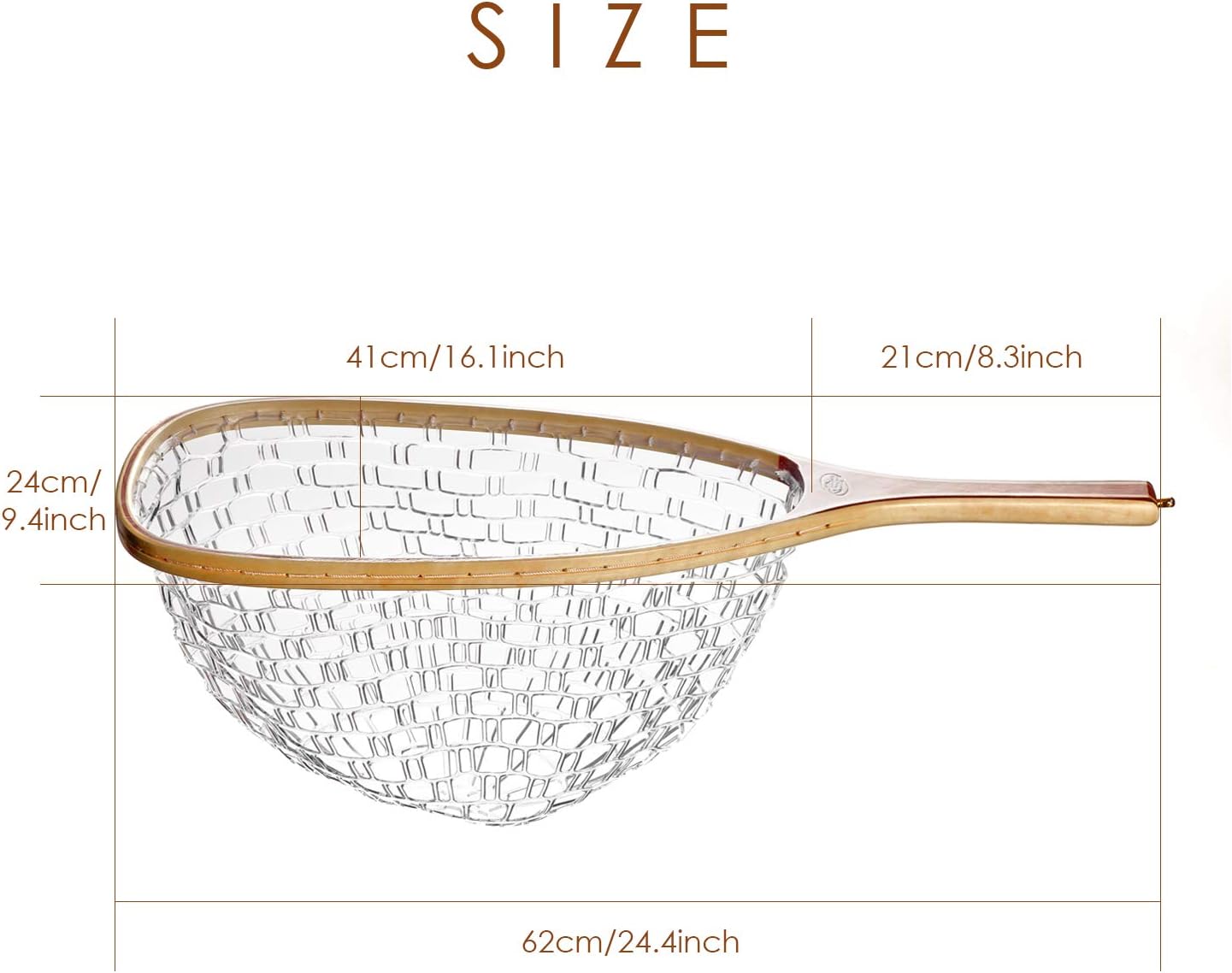 SF Fly Fishing Landing Soft Rubber Mesh Trout Catch and Release (Clear A Combo Small Holes) : Sports & Outdoors