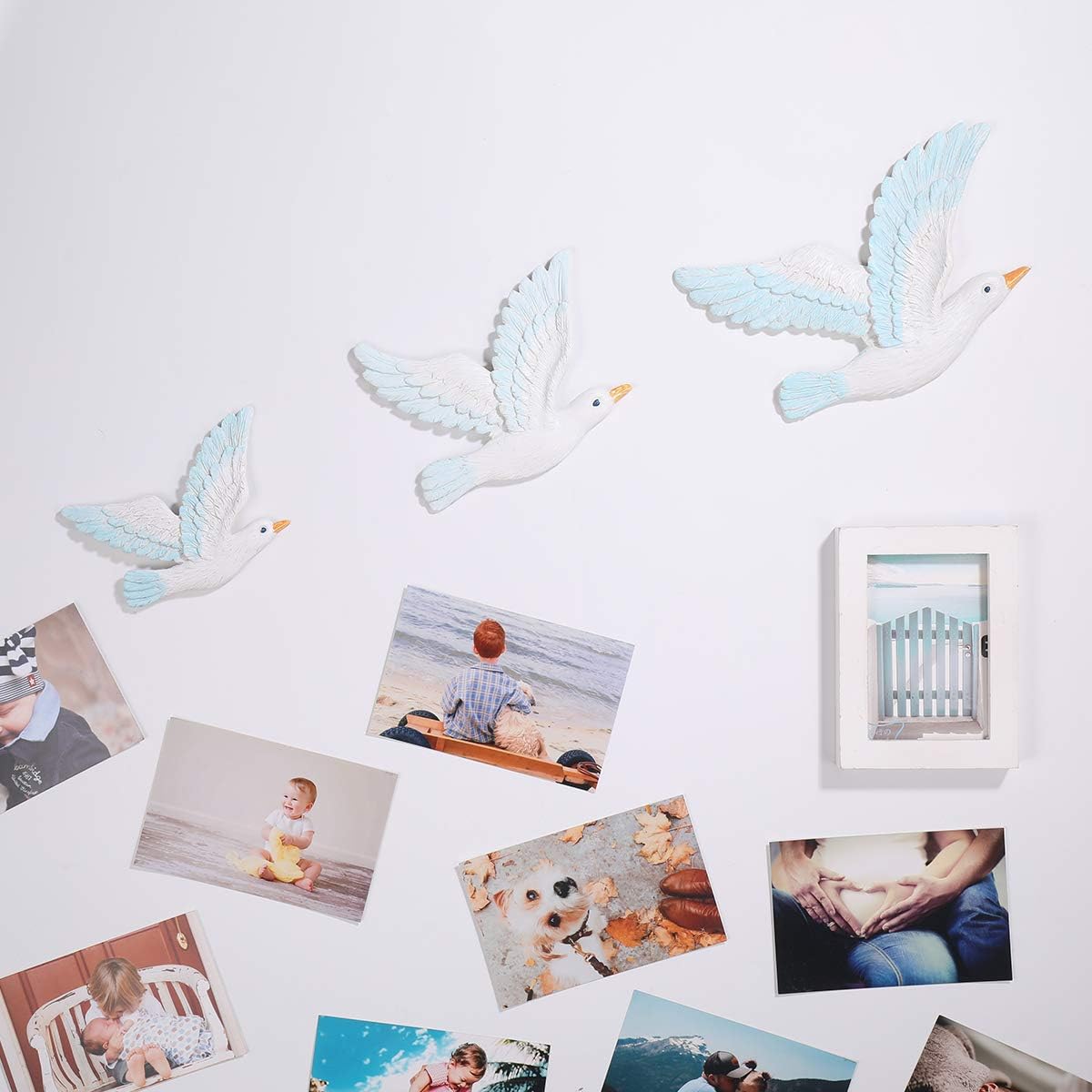 Vosarea Resin Wall Hanging Seagull Decoration 3pcs Seagulls Ornaments Seabirds Nautical Decor for Home Wall Hanging - Image 4