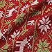 Traditional Red Green White Knitted Christmas Pillow Covers with Fluffy Balls, 18x18 Inch, Themed with Tree Skirt (Not Included)