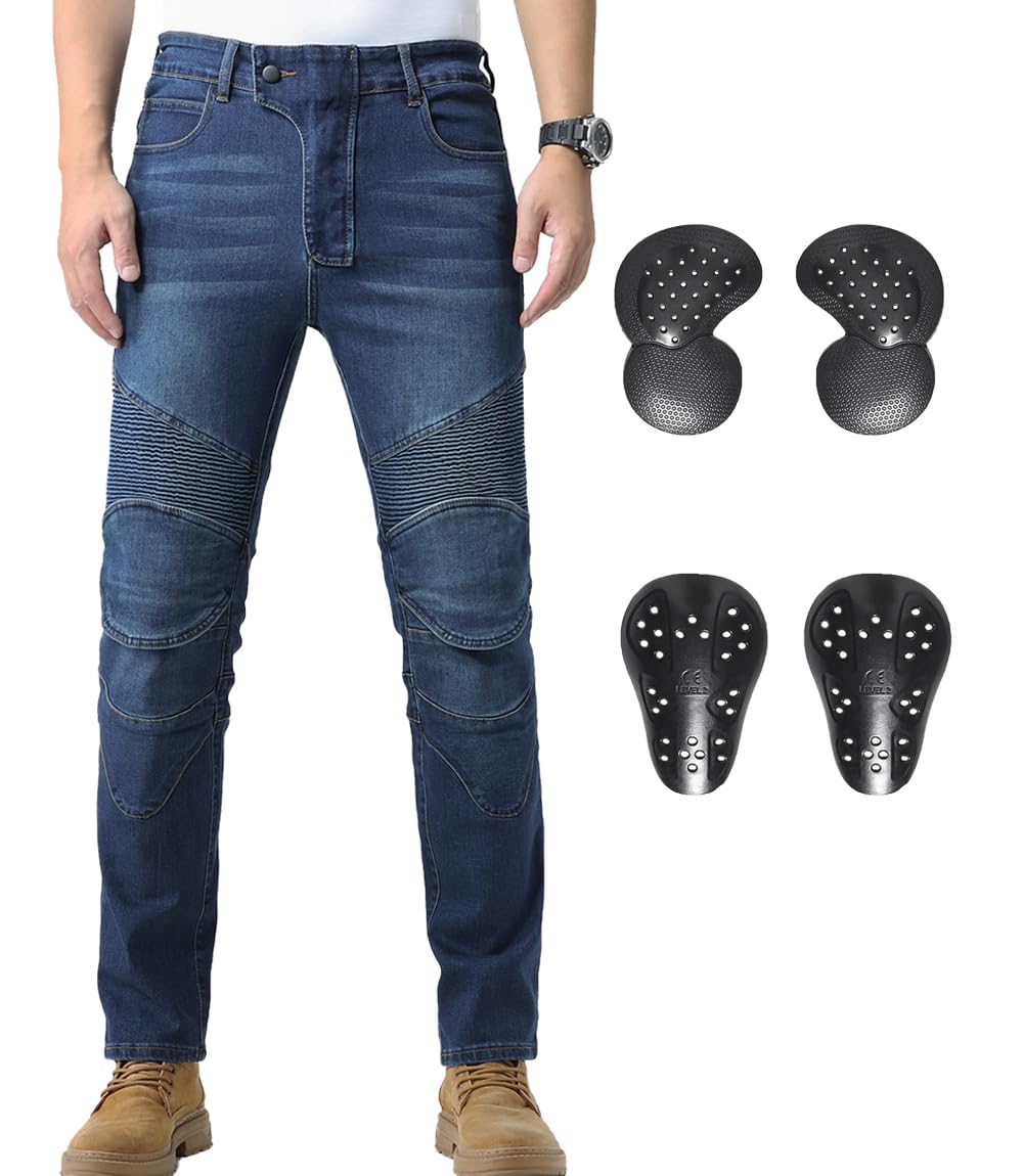 Photo 1 of ***MISSING PARTS***
Motorcycle Jeans for Men with CE Armor Protection | Stretch Denim Riding Pants | Abrasion Resistant, Fit for Cruiser & Street Bikes