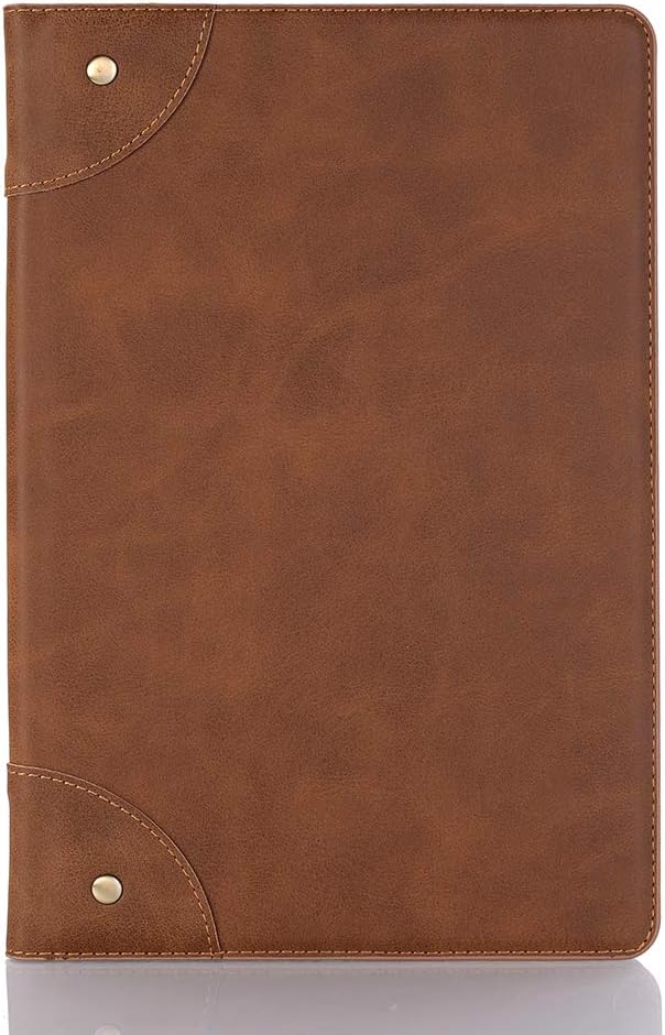 Hulorry Huawei MediaPad M5 Lite 10.1 Case, Lightweight Folding Stand Smart Case Cover with Card Slots Protective Case, Multi Typing Angle for Huawei MediaPad M5 Lite 10.1 Inch Table - Light Brown