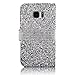 Samsung Galaxy S7 Edge 2016 Phone Case,Vandot Diamond Bling Shiny Shining Wallet Case Crystal Rhinstone Cover PU leather Magnetic Flip Folio Stand [Perfect Fit] [Shockproof] Skin Shell-Silver