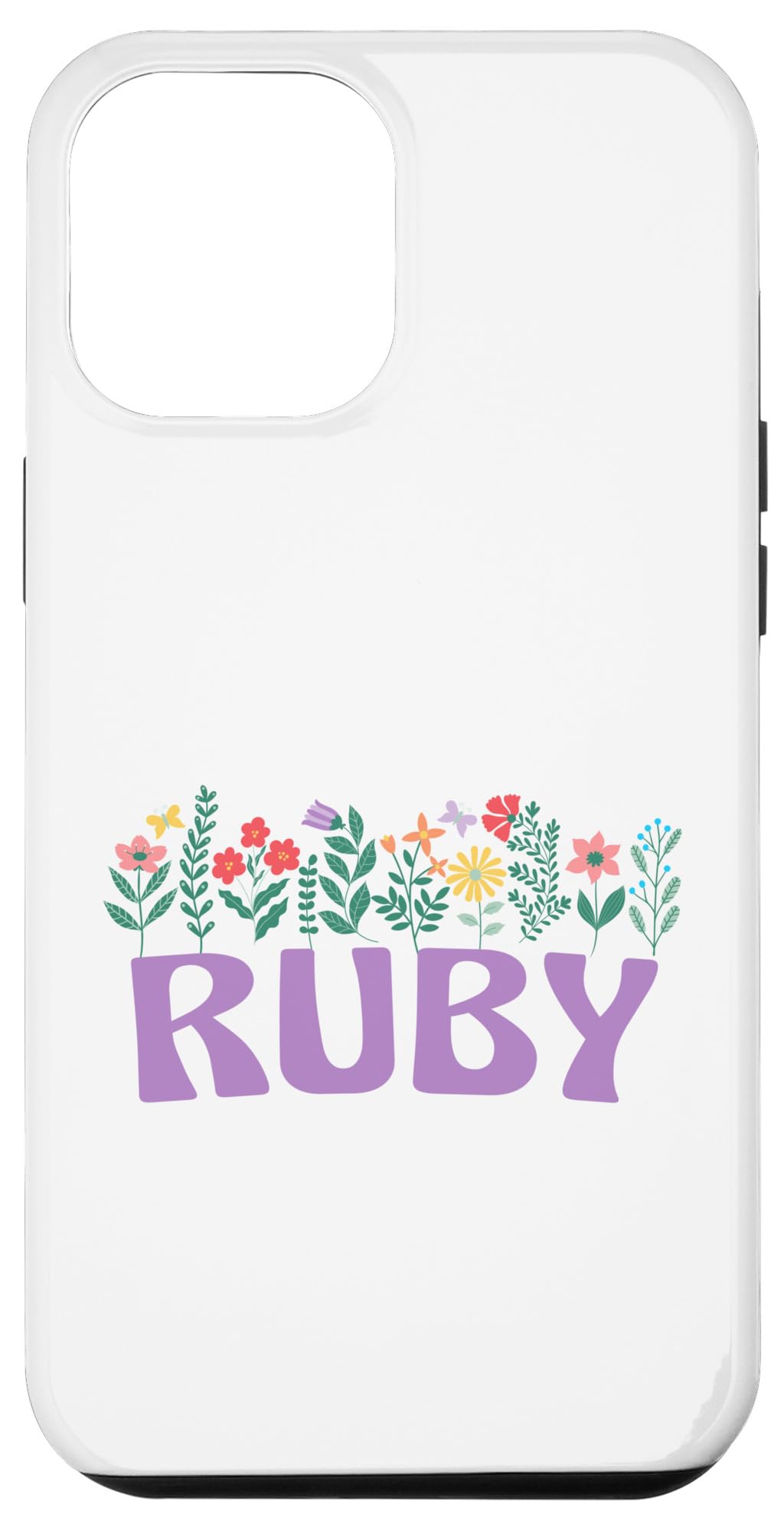 iPhone 15 Pro Max Wildflower Floral RUBY First Name Mother's Day Women Case
