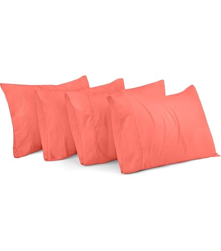 Elegant Comfort 4-Pack King Pillowcases - 1500 Thread Count Hotel Quality Microfiber, Wrinkle & Stain Resistant, Green - View #3