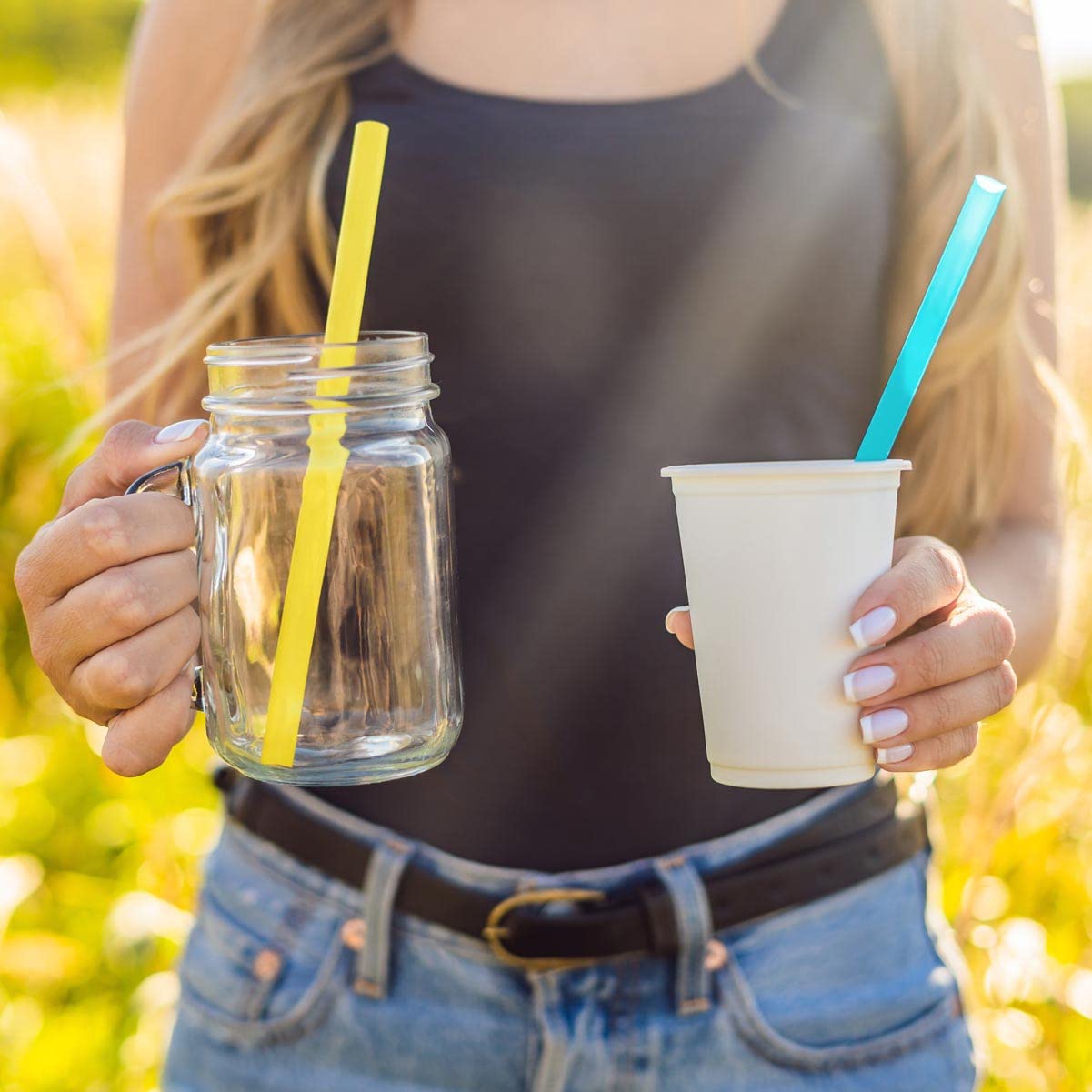 100 Count 100% Compostable PLA Jumbo Smoothie Straws-2/5" Wide X 8 1/4" Long KTOB Biodegradable Colorful Disposable Drinking Straws-Eco Friendly Plant-Based Plastic Milkshake Straws - Image 6