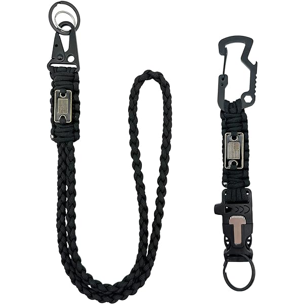 INSANELY PARACORD USA Made 550 Survival Paracord Key Fob - Handmade Heavy Duty Keychain