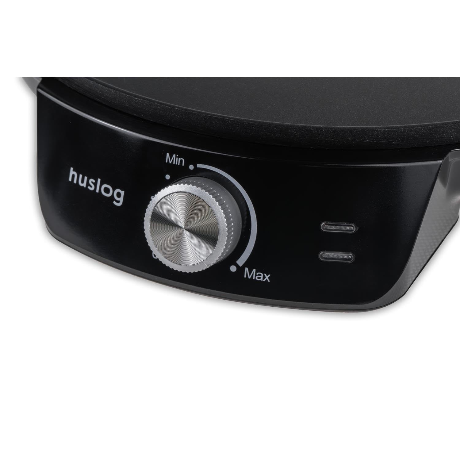 Huslog Crêpes Maker für Crepes 29 cm Crepesmaker 1200W Crepes-Eisen für süße Crepes mit Verteiler und Wender Pfannkuchenmaker herzhafte Galettes Antihaft-Platte Schwarz 3