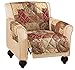 Collections Etc Paisley Floral Patchwork Furniture Protector Cover, Brown, Recliner