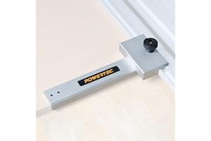 POWERTEC Track Saw Guide Rail Square, 90° Right Angle Guide Rail Protractor, Adjustable Square Guide Compatible with Festool,Makita,Milwaukee, Ridgid,Kreg (71962)