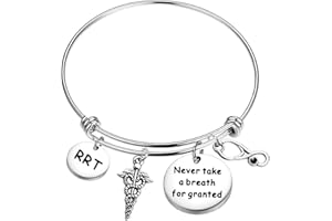 TGBJE RRT Bracelet Registered Respiratory Therapist Gift Respiratory Care Therapy Graduation Gift Respiratory Therapist Appreciation Gifts