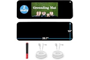 Grounding Mat Kit (2 Pack)-ATE Health Grounding Mats for Stress, Pain, Inflammation& Wellness Support, 26.7x10in Portable Siz
