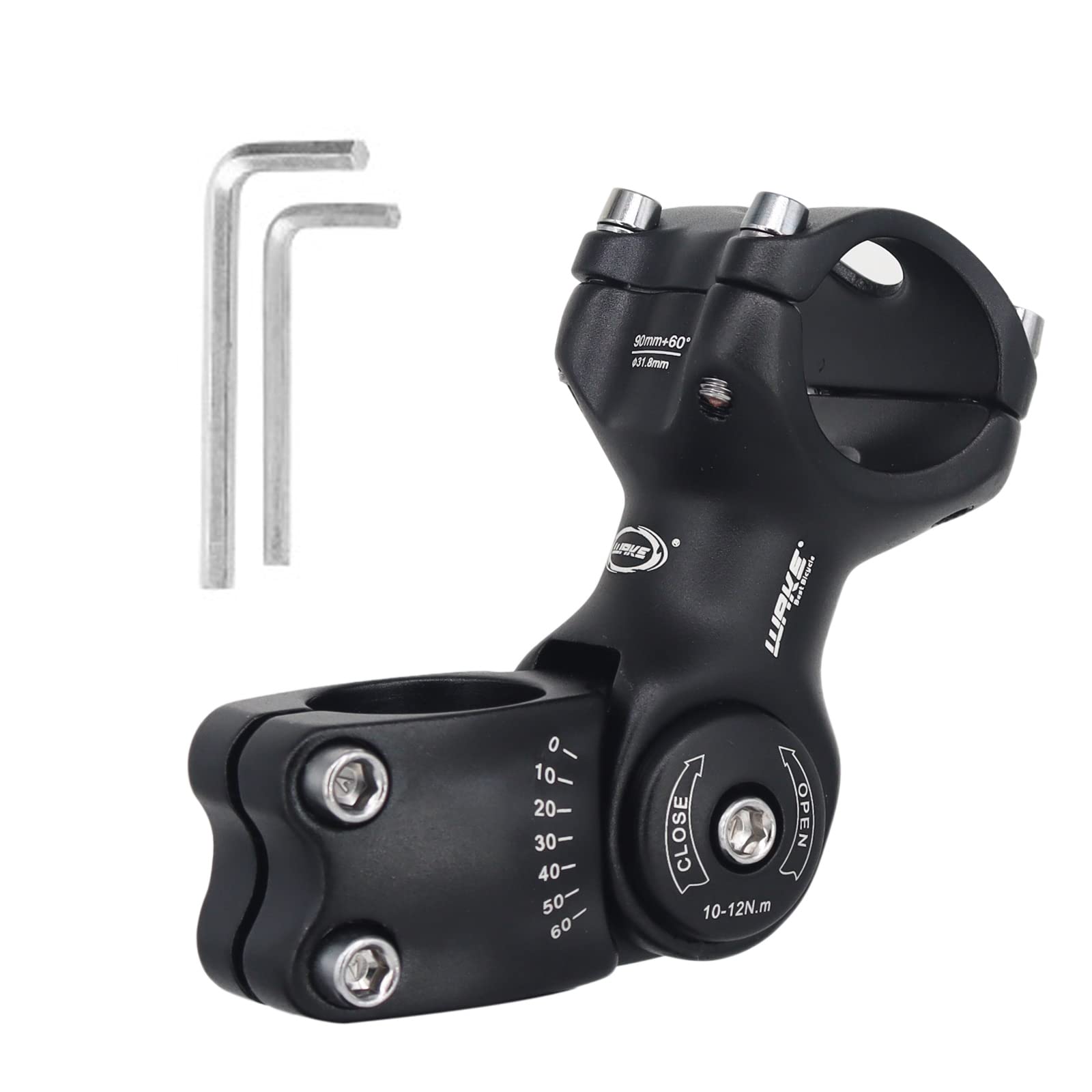 Photo 1 of Wake Bike stem 25.4 31.8 0-60 Degree 90mm 110mm 130mm?Bike Adjustable stem for Mountain Bike, Road Bike, MTB, BMX, Cycling