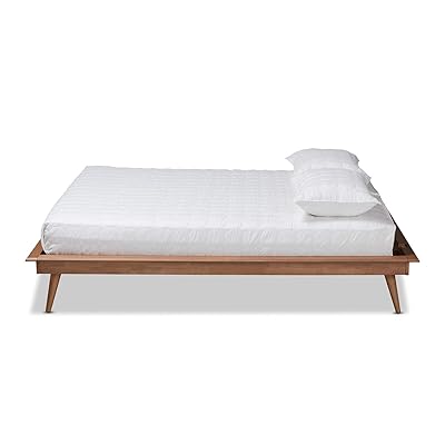 Buy Baxton Studio Karine Mid Century Modern Walnut Brown Finished Wood Queen Size Platform Bed Frame Online In Indonesia B07sll12q3