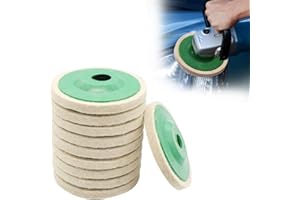 GASUIO Grindshine Pro Pad Ultimate Polishing Power, 2024 New 4 Inch Round Wool Felt Disc Wheel Pad for 100 Angle Grinder, Wool Polishing Wheel Disc for Marble Stone Ceramic Glass Furniture (10)