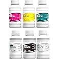 PUNEHOD DTF Ink 1500ML - Premium DTF Transfer Ink for PET Film, Refill Ink for DTF Printer L1800 L805 L800 DX5 DX7 XP600 I3200 TX800, Heat Transfer Printing Direct to Film, 6 * 250ml (CMYKW+White)