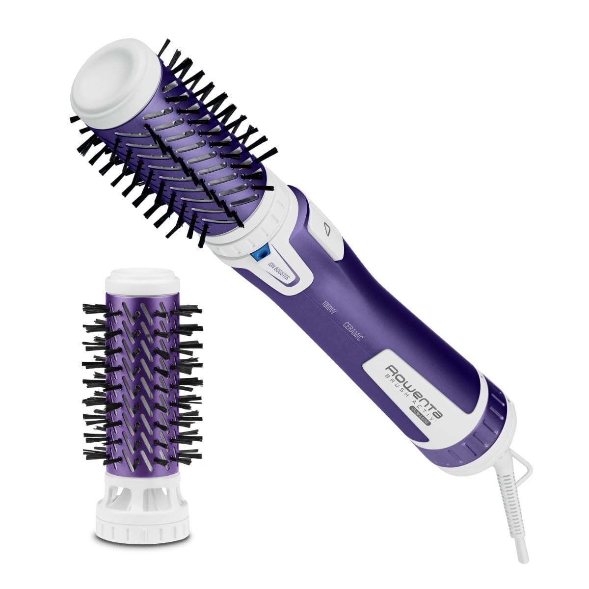 Rowenta Brosse Soufflante Rotative Brush Activ' Volume & Shine, Séchage et Volume, 1000 W, 2 Brosses Céramique Cf9530F0