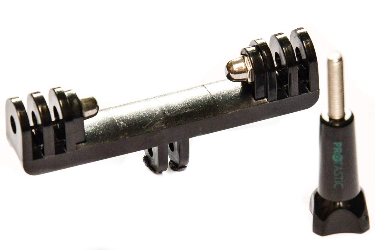 PROtastic® Double Mount Adapter For GoPro & Action Cameras - Fit Forward + Backward, Mount 2 Cameras