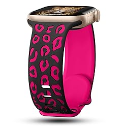 CreateGreat Sport Leopard Engraved Bands Compatible
