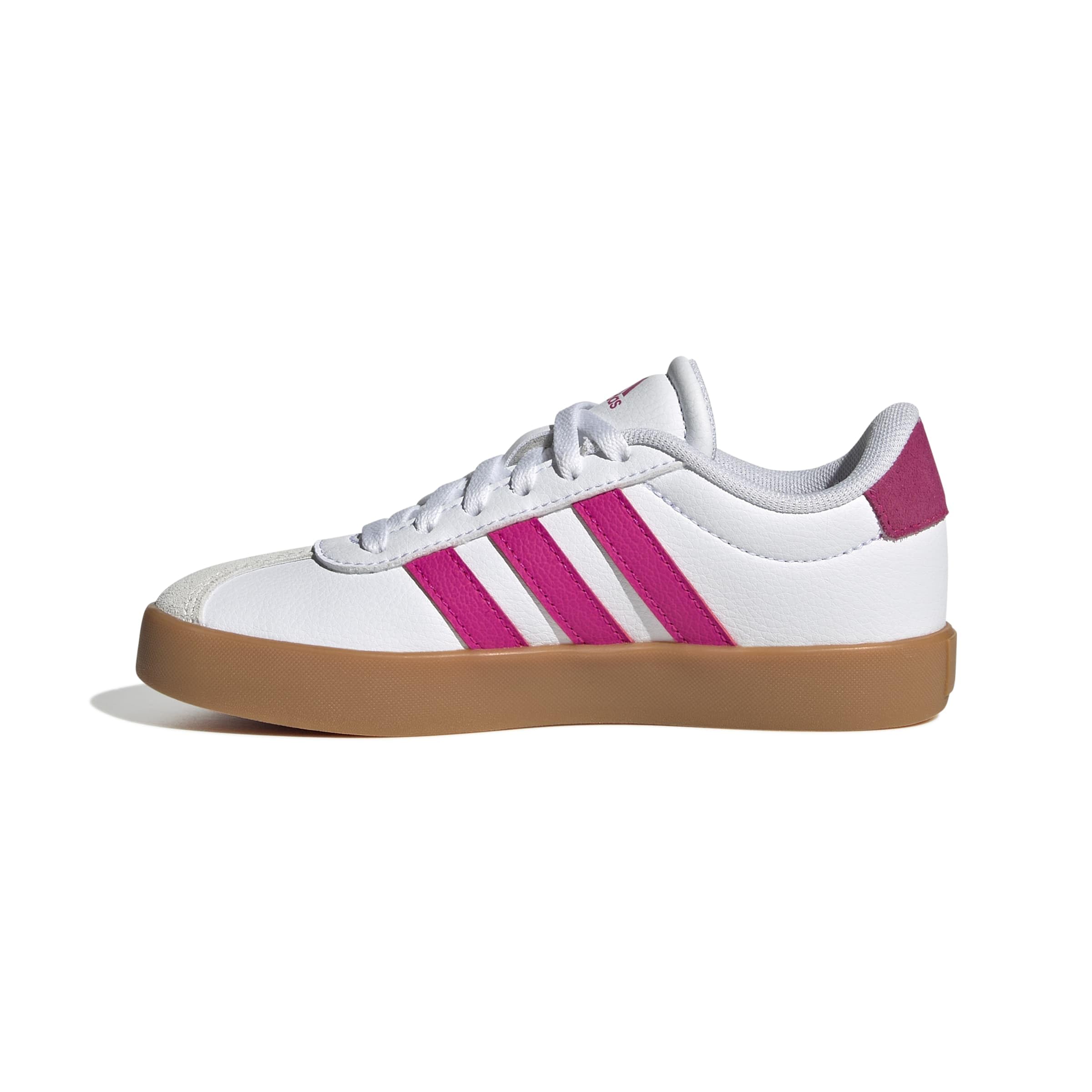 adidas Unisex-Kids VL Court 3.0, White/Shock Pink/Crystal White, 4 Image adidas Unisex-Kids VL Court 3.0, White/Shock Pink/Crystal White, 4 Image