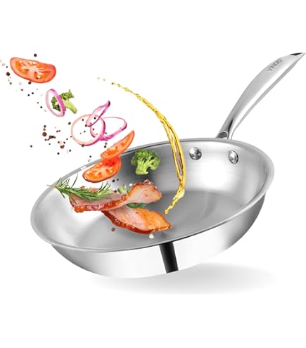 Amazon.com: Vinod Platinum Triply Stainless Steel Frypan 24 cm