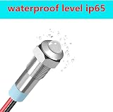 RUNCCI-YUN 10x 6mm 12-24V Waterproof LED Metal Indicator Light Panel Mount Dash view 3