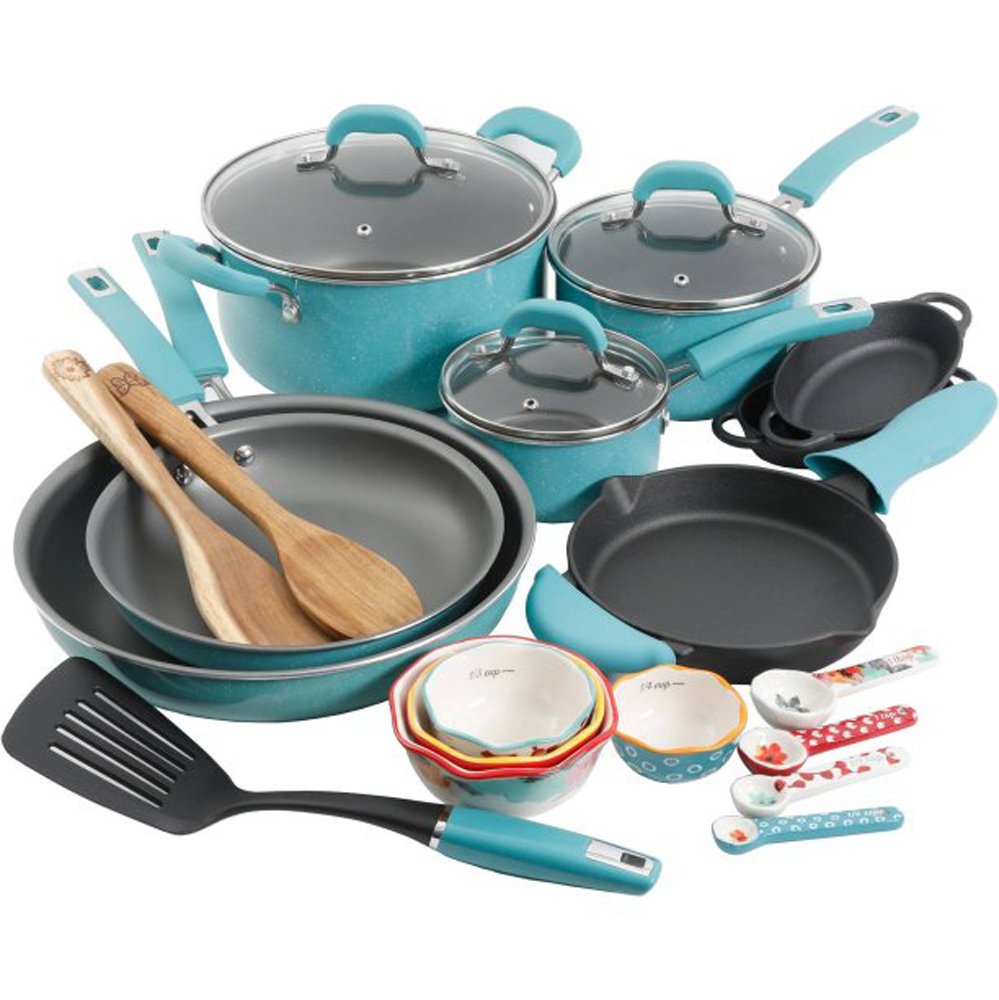 The Pioneer Woman Vintage Speckle 24Piece Cookware Combo Set