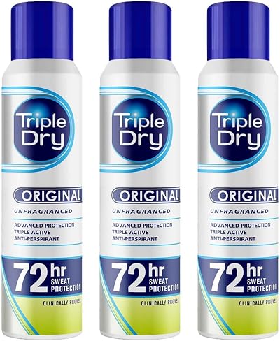 Triple Dry Advanced Protection Anti-Perspirant Spray 150ml x 3 Pack